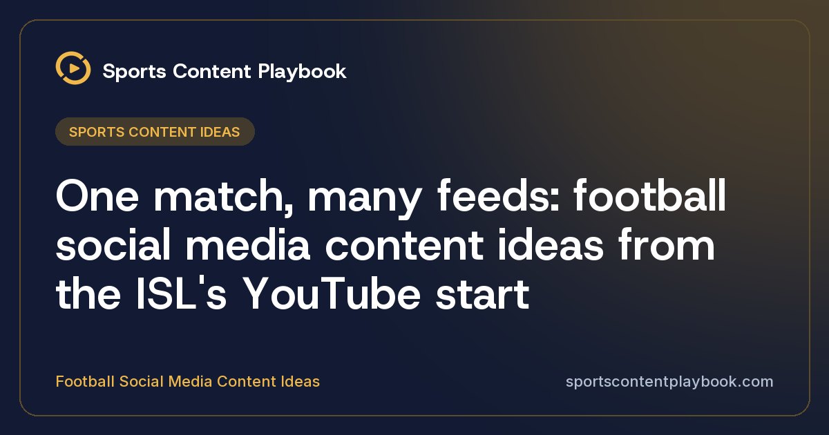 Phone showing a vertical YouTube live stream of an Indian Super League match in a floodlit stadium – football social media content ideas