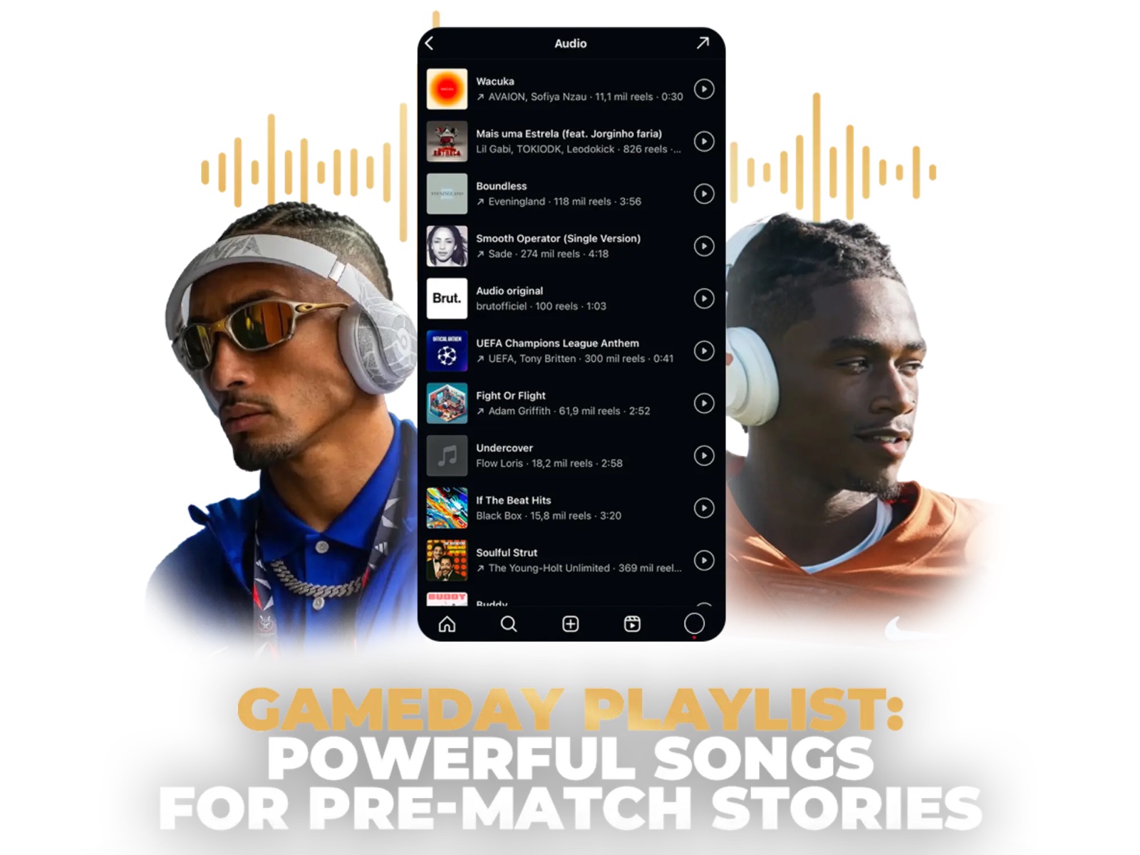 Gameday Playlist: Powerful songs for Pre-Match stories
