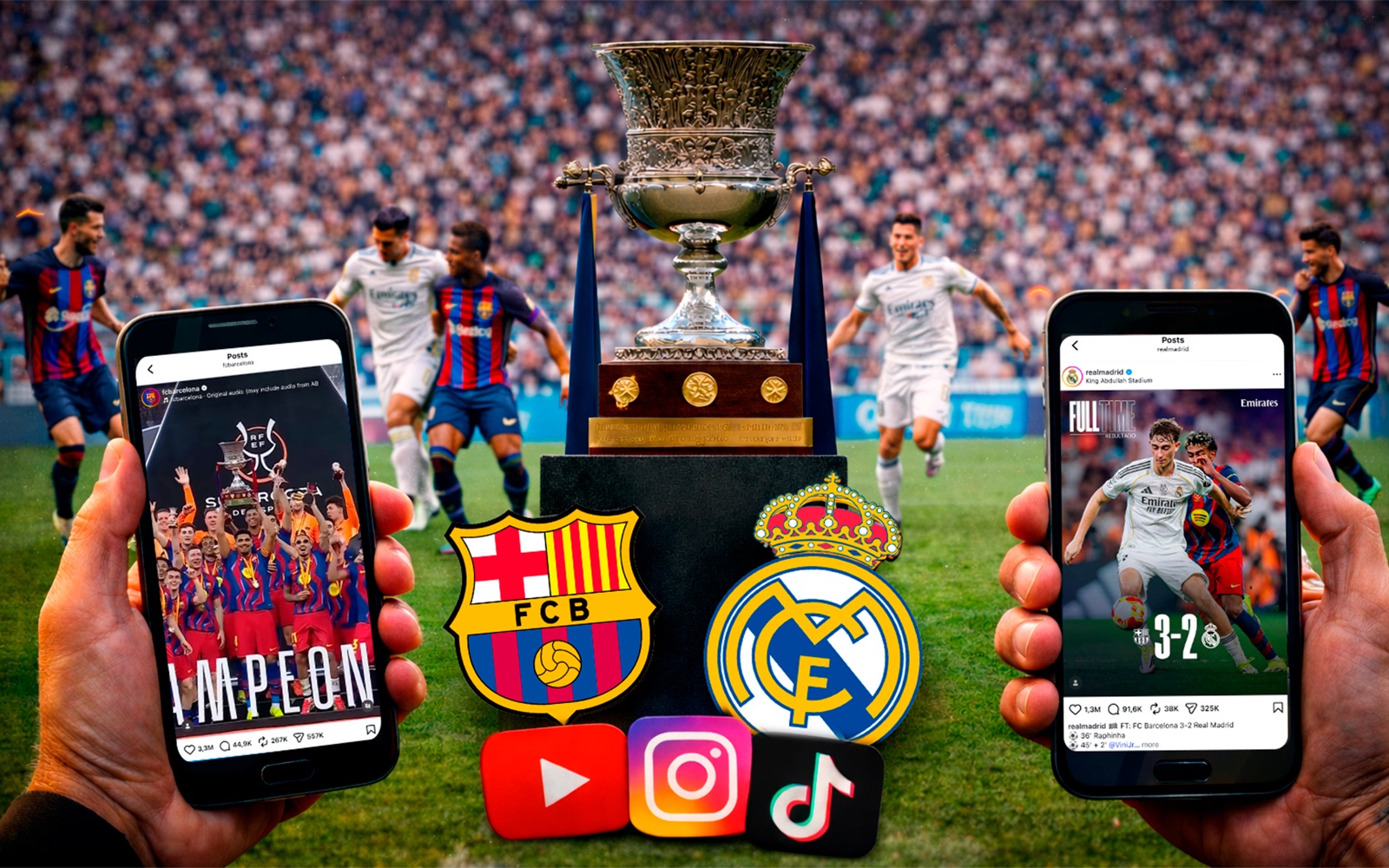 Two finals, two narratives: How Barça and Madrid communicated the Supercopa