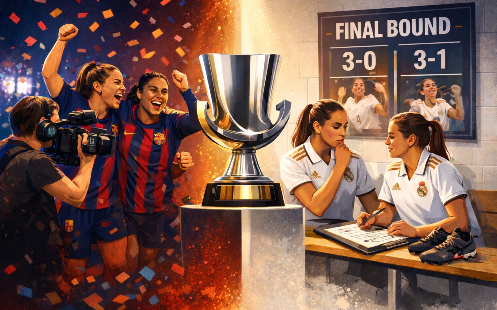 Dos caminos hacia la Final: cómo comunicaron Barça y Real Madrid su pase a la final de la Supercopa de España femenina